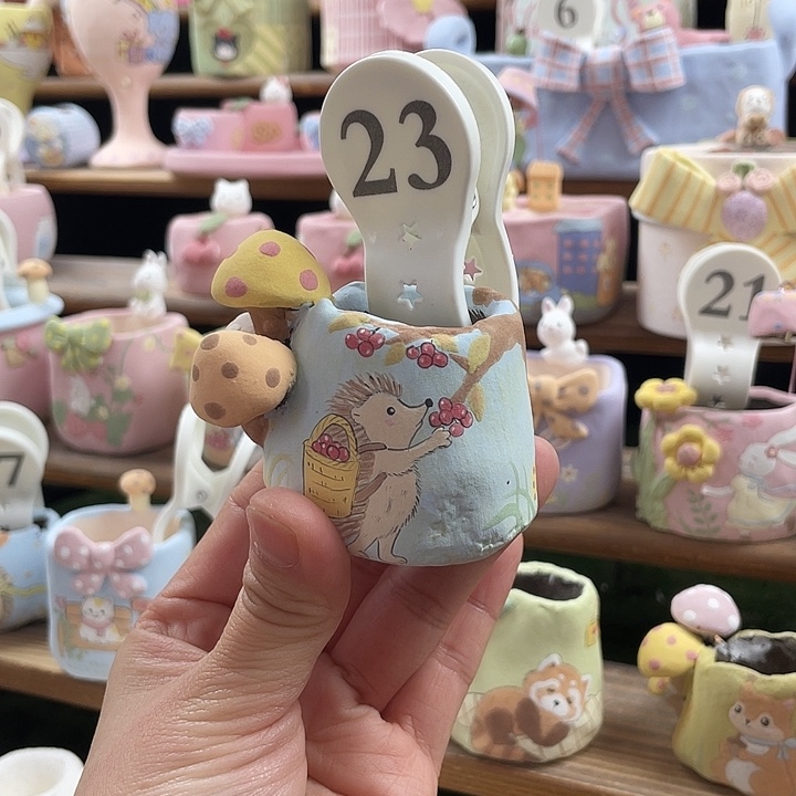 23…..手工手绘花盆