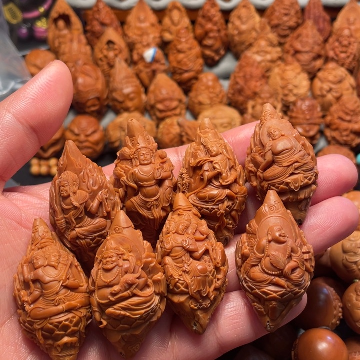 【闪购商品】橄榄核手串/手链风景瑞兽万佛。