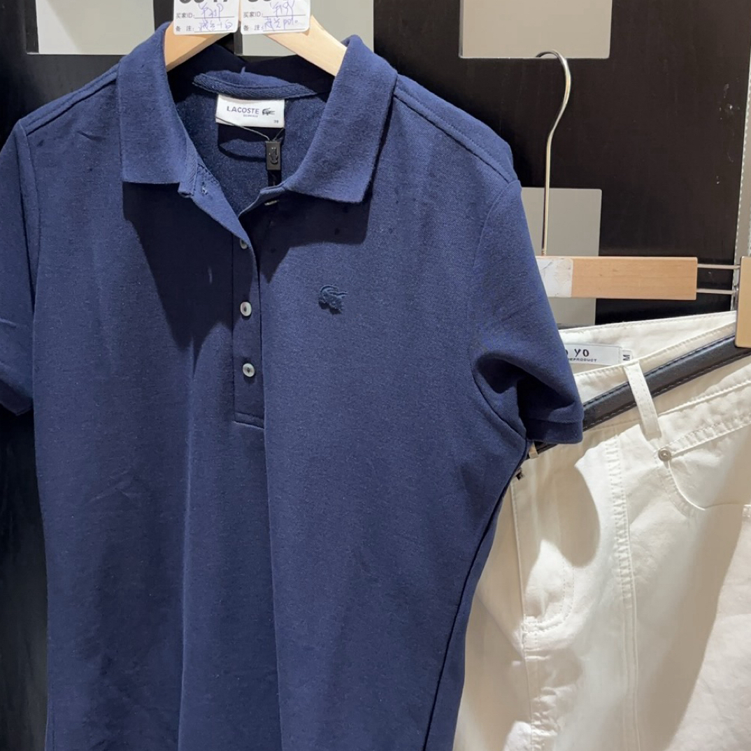 藏青色常规短袖纯色POLO衫
