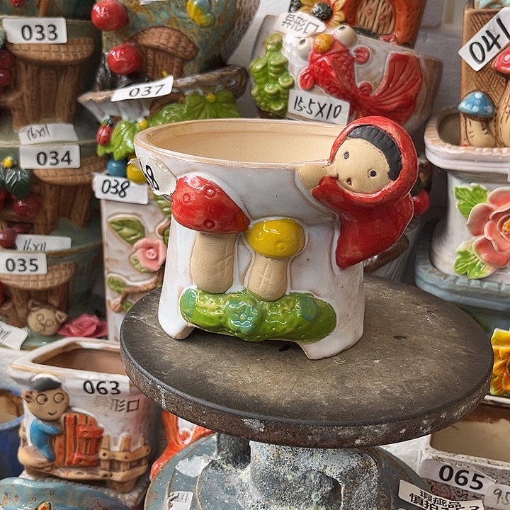 粗陶材质多肉花盆