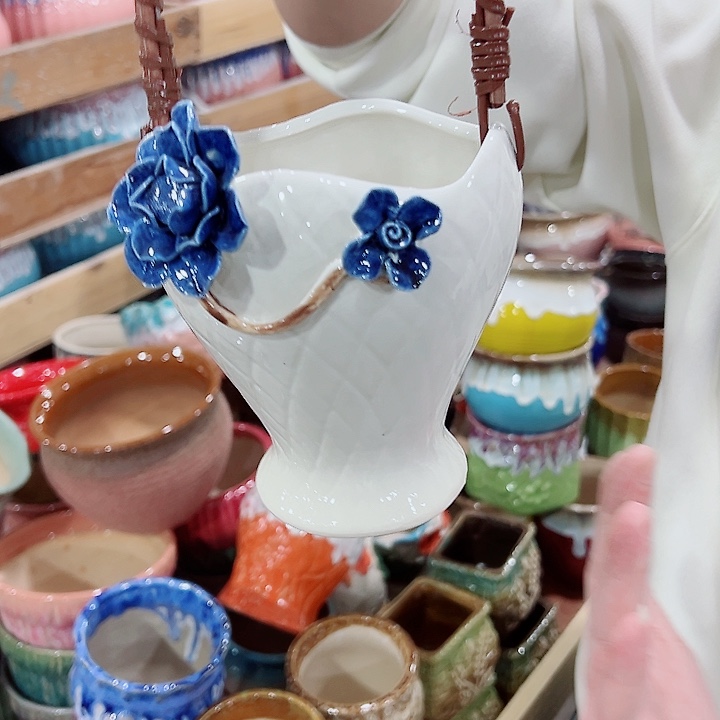 有孔，凑单福利满10元发货陶瓷多肉花盆！