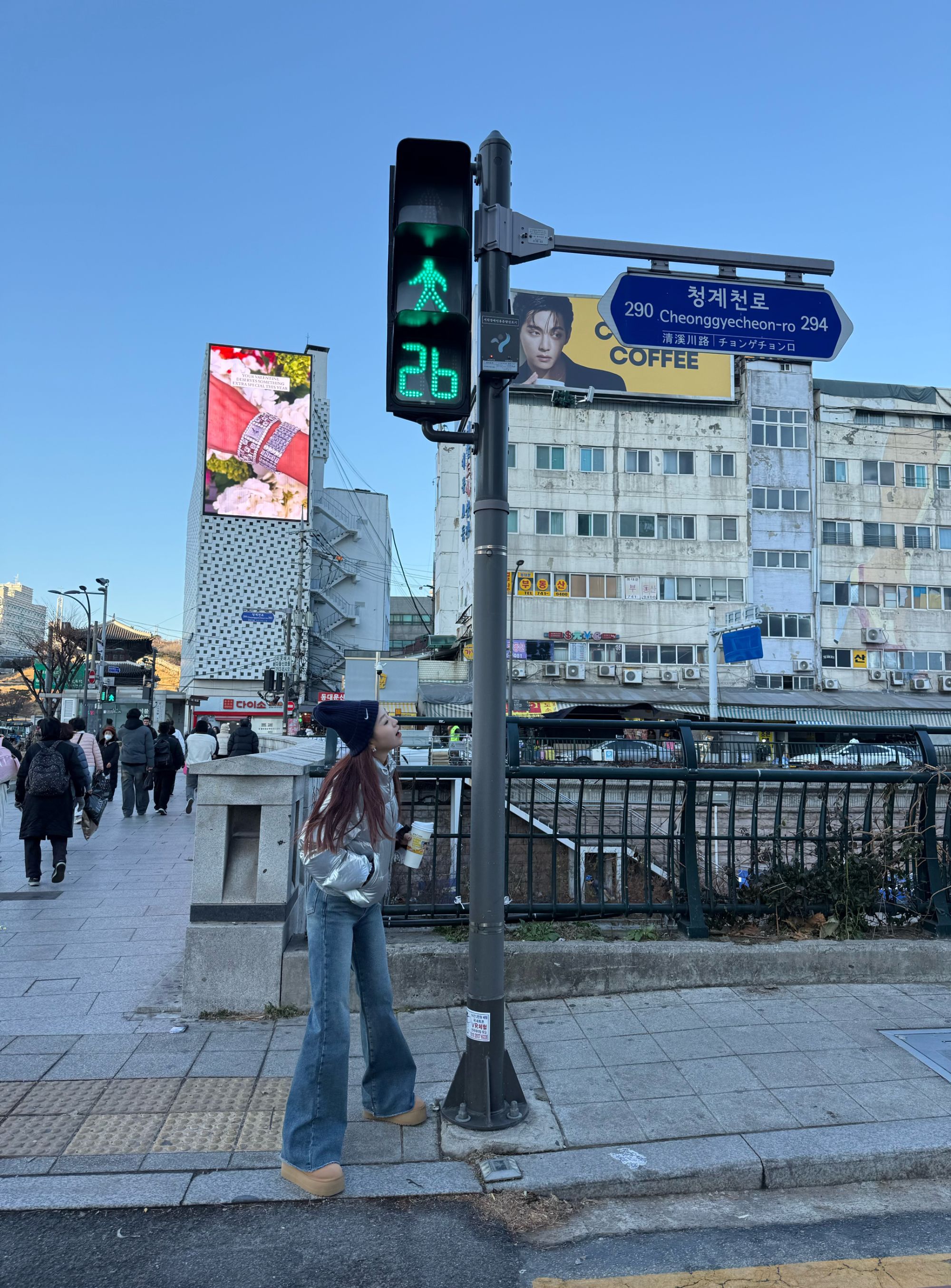 韩国东大门直筒深蓝牛仔裤（NO退NO换）