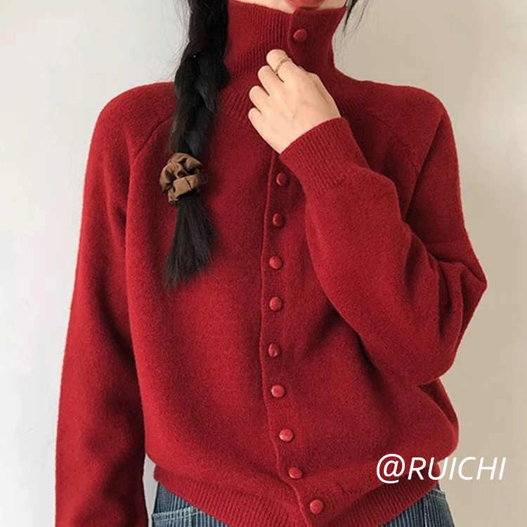 早秋王炸！宝藏女孩必备针织开衫保暖百搭高领针织衫