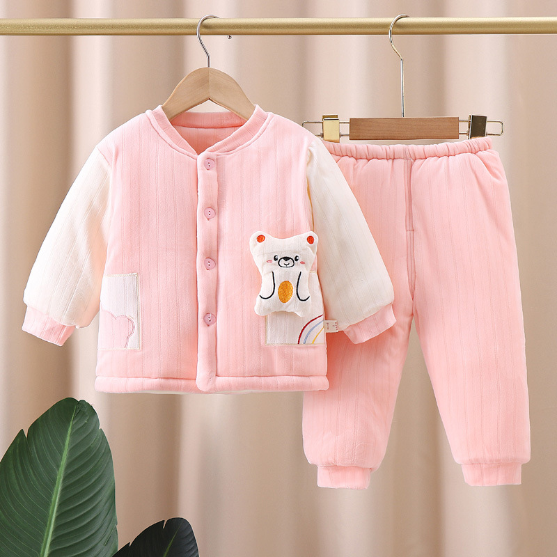 280g宝宝棉衣套装秋冬季棉服婴儿棉衣男女儿童棉裤新生儿棉袄保暖