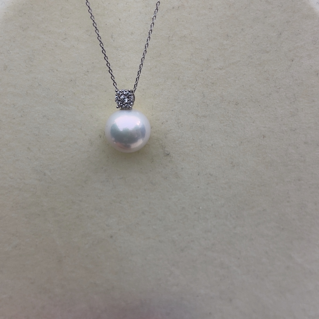 淡水珍珠银S925镶嵌颈饰