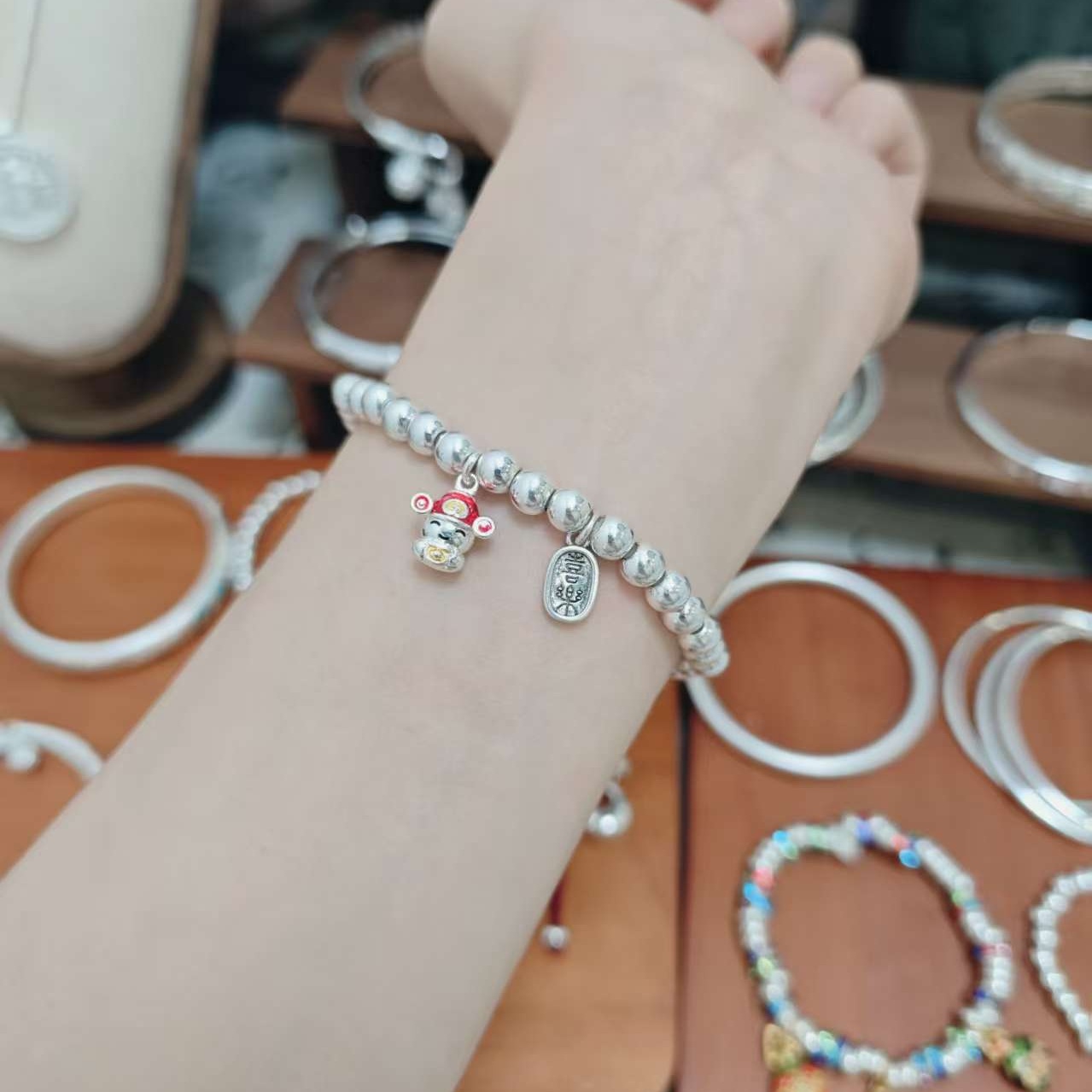 999.9银 A624小财神手链