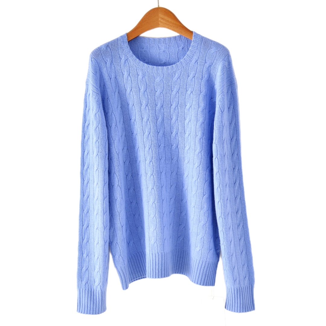 TZ  高山（100山羊绒）  7G男女圆领全身纹花长袖羊绒衫 TZ2022-288