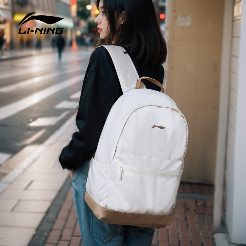 030【JYDS】李宁书包双肩包女高中大学生大容量运动休闲旅行背包