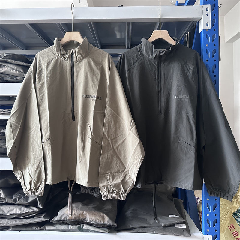 宁波原厂-Fear of God Essentials SS21 半拉链梭织冲锋衣