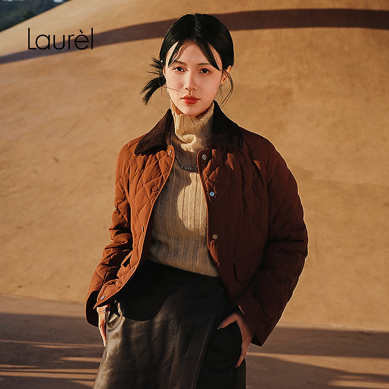 Laurel劳芮25秋冬新款短款萎格羽绒服女LWD364L00600