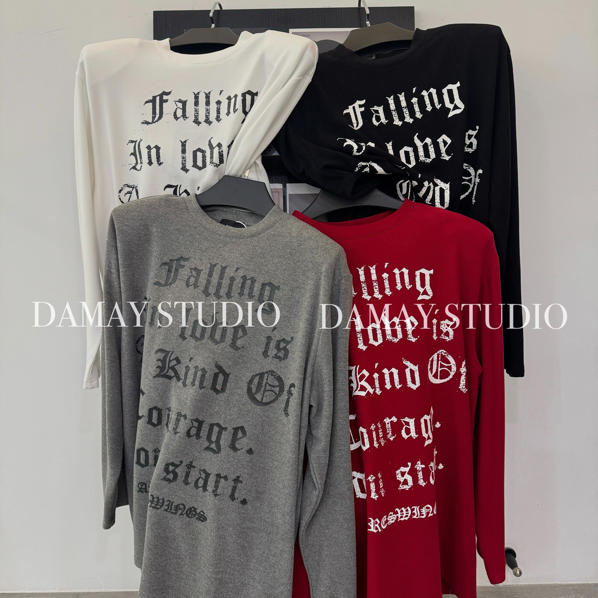 2025新款绒面印花休闲百搭宽松s上衣T圆领ins