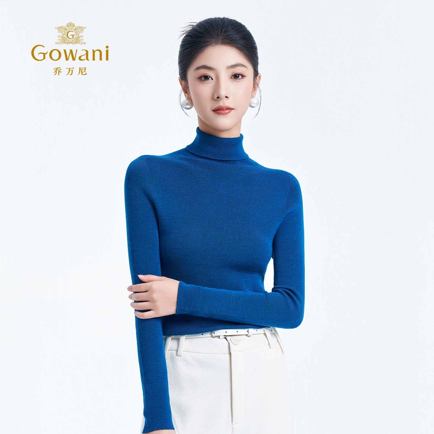 Gowani/乔万尼乔万尼满分高领打底针织衫秋冬百搭显瘦ED4M803