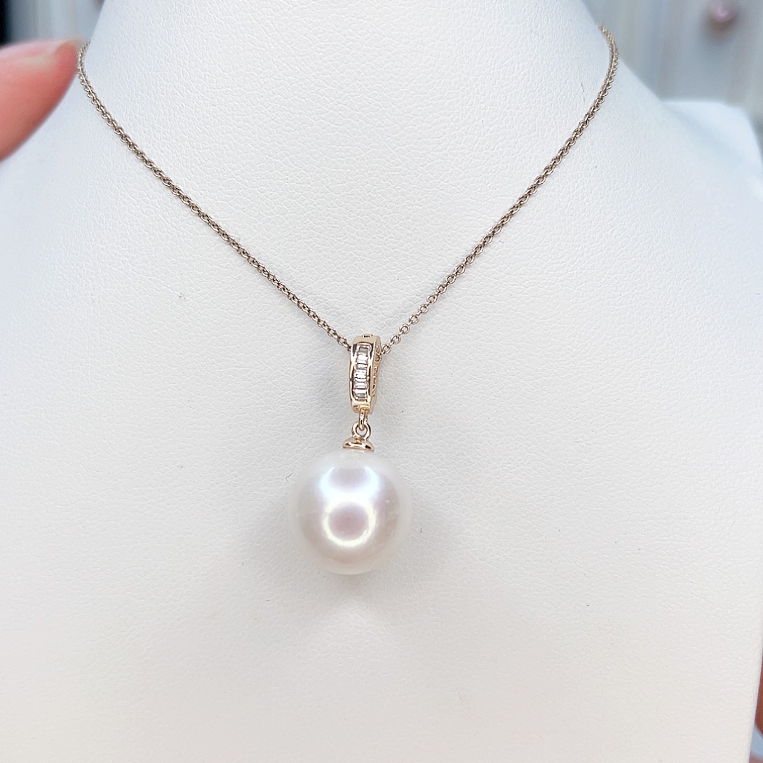合金淡水珍珠吊坠(赠链)
