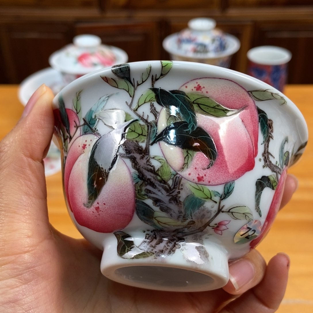 手绘现代茶具非古董