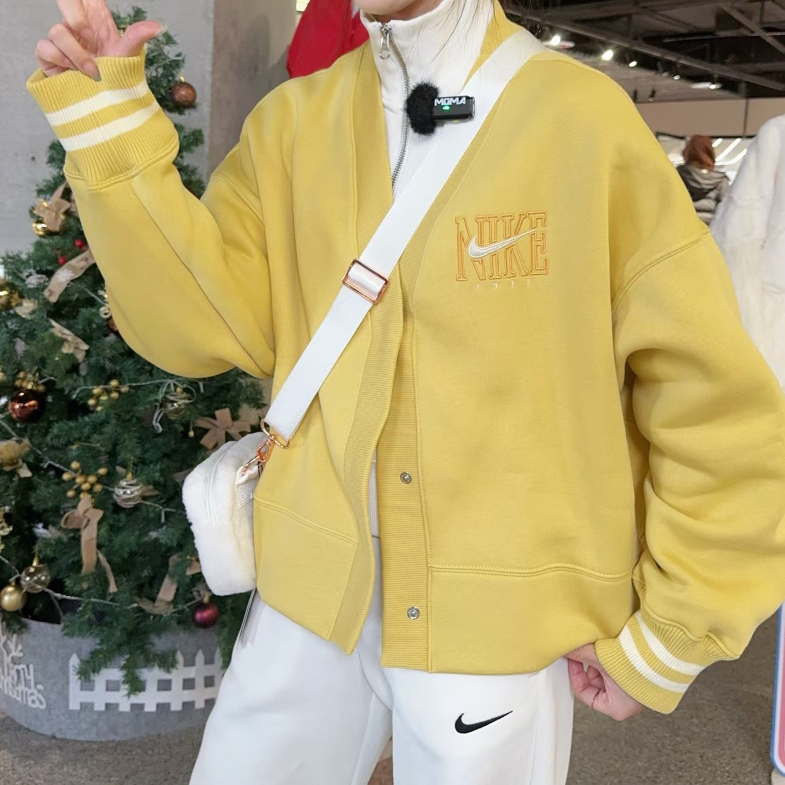 NIKE耐克女子 NSW PHNX FLC OOS GX CRDGN针织无帽外套HJ0947-700