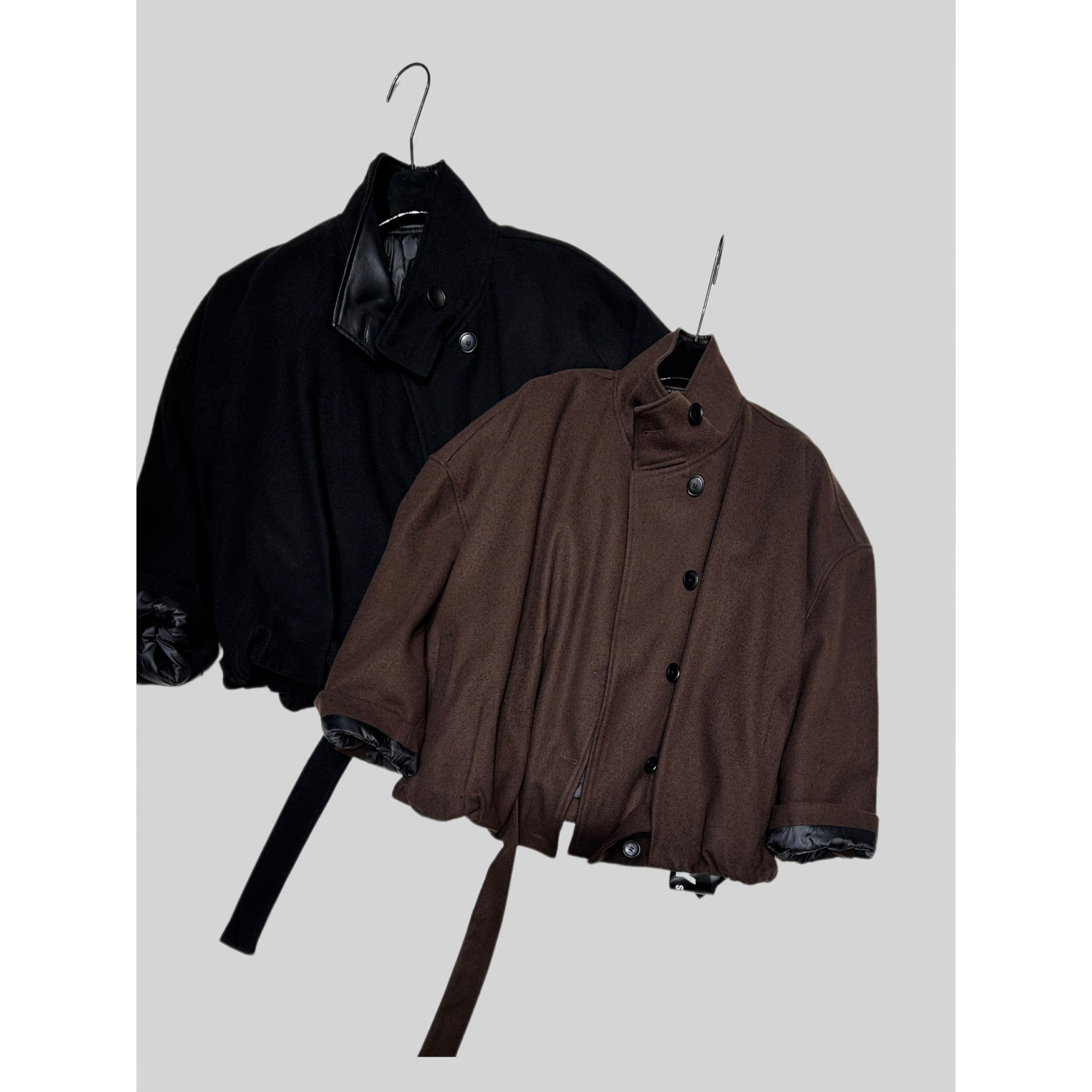 Aila｜2025冬季新款百搭休闲个性羽绒服立领宽松时尚短款黑色外套