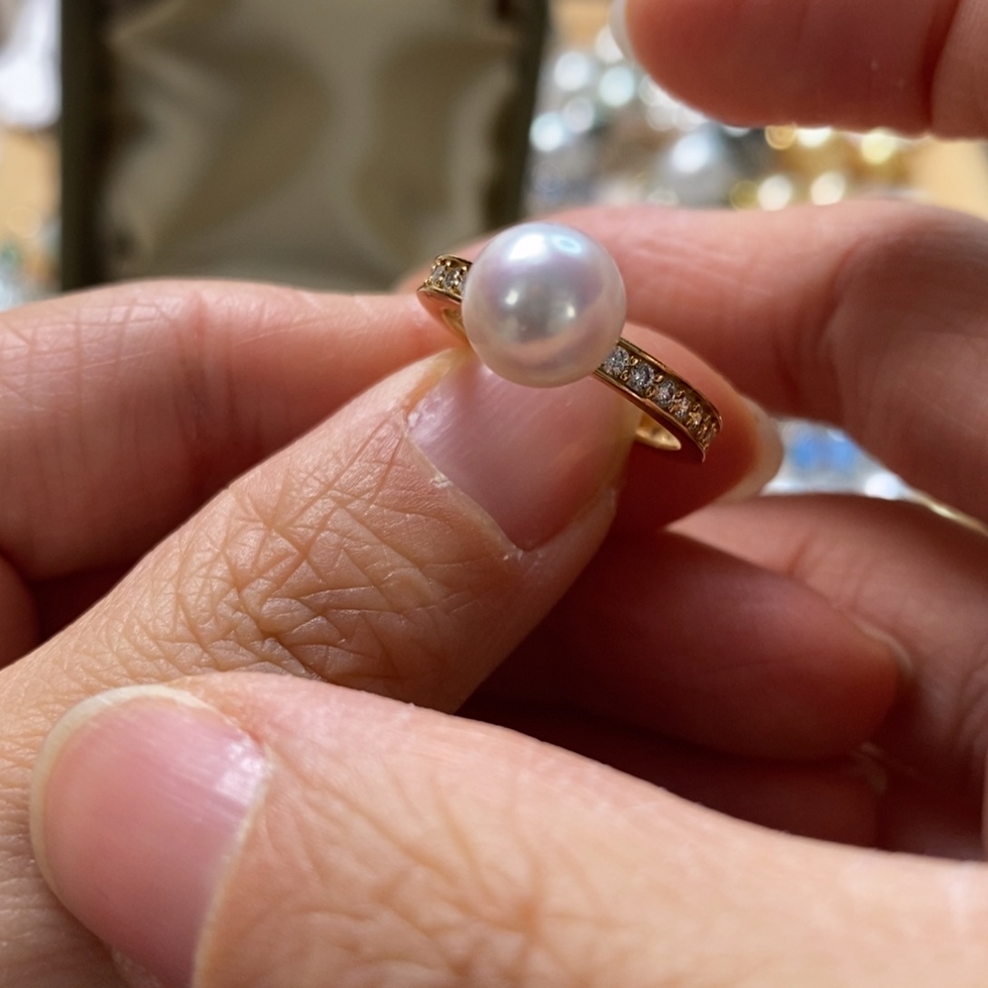 海水珍珠戒指银S925镶嵌