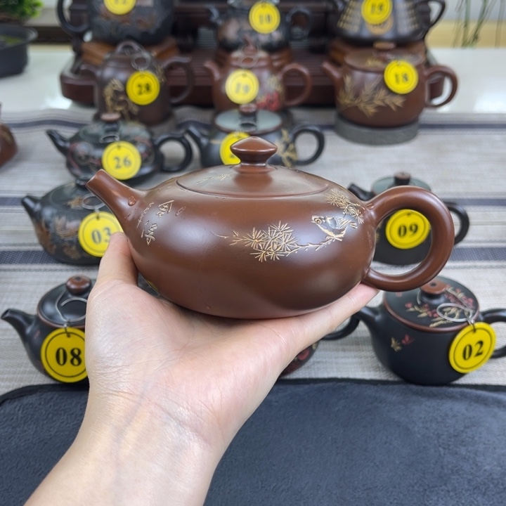 五****坭兴陶原矿坭料制作无盒210CC红古铜