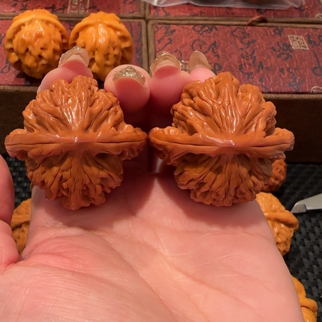 桃核吊坠简**F麦穗虎头42精品