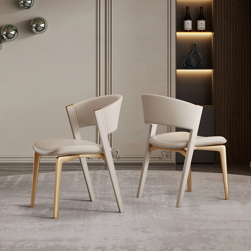 意式轻奢极简高定款CC餐椅小户型高端酒店餐厅椅子设计师款椅子椅