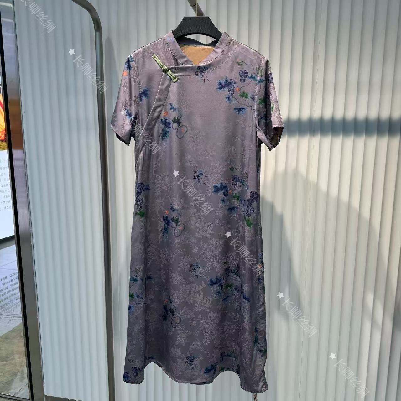 新中式国风葫芦绸缎花萝连衣裙女FY5030203