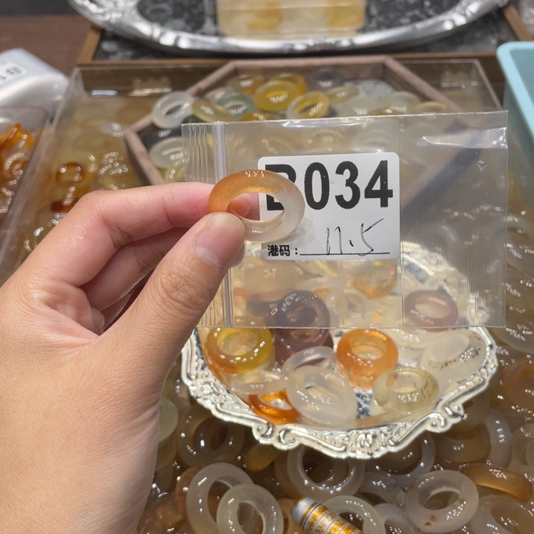 玛瑙/玉髓未镶嵌戒指034