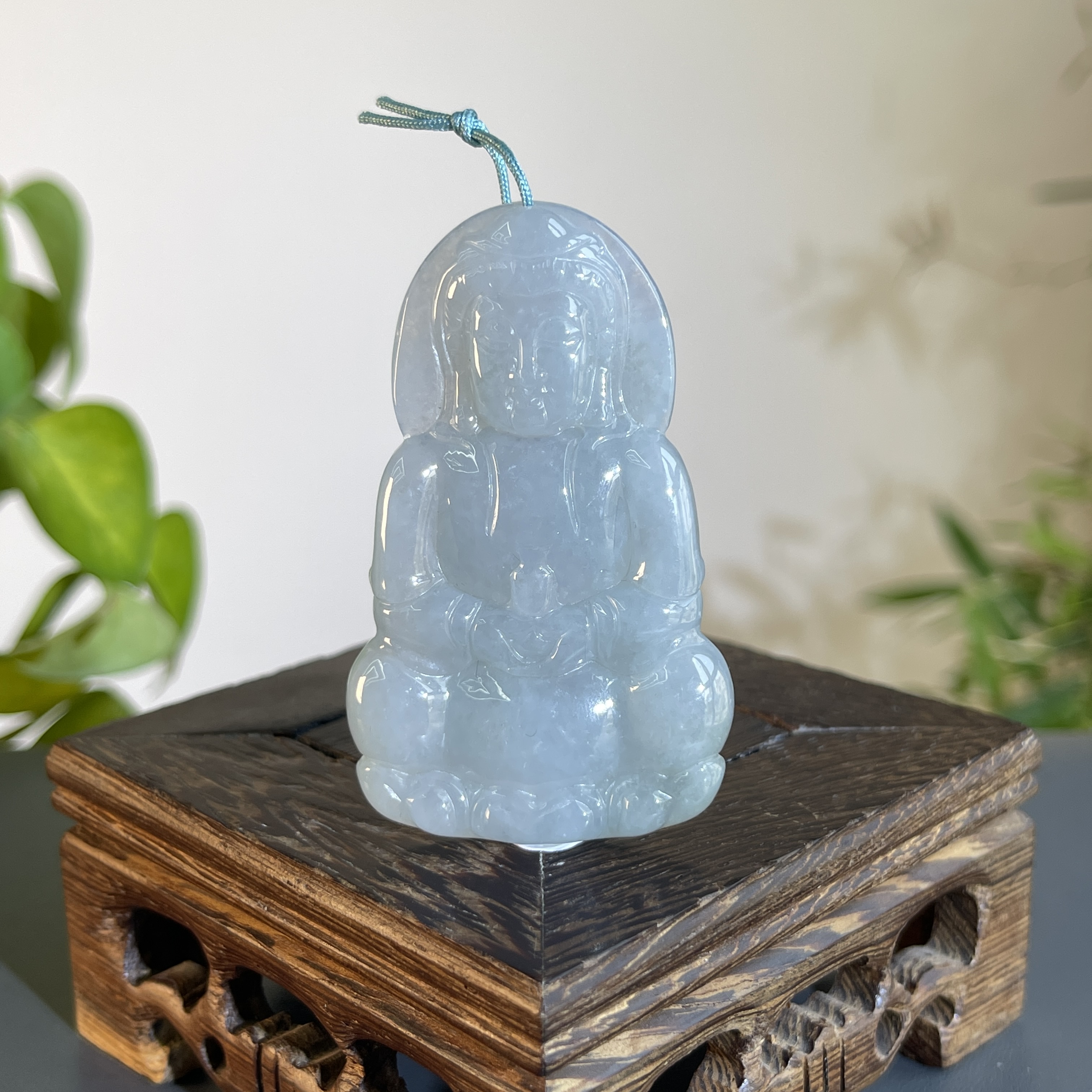 JXB13-81 天然翡翠缅甸A货 正装观音