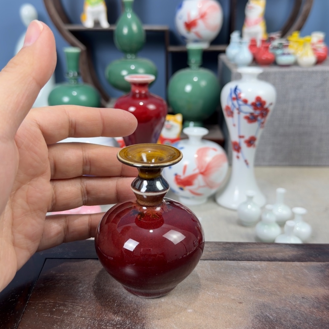 陶瓷手工小花器摆件