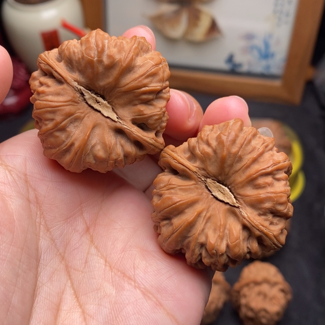 文玩核桃把件40平谷凹底