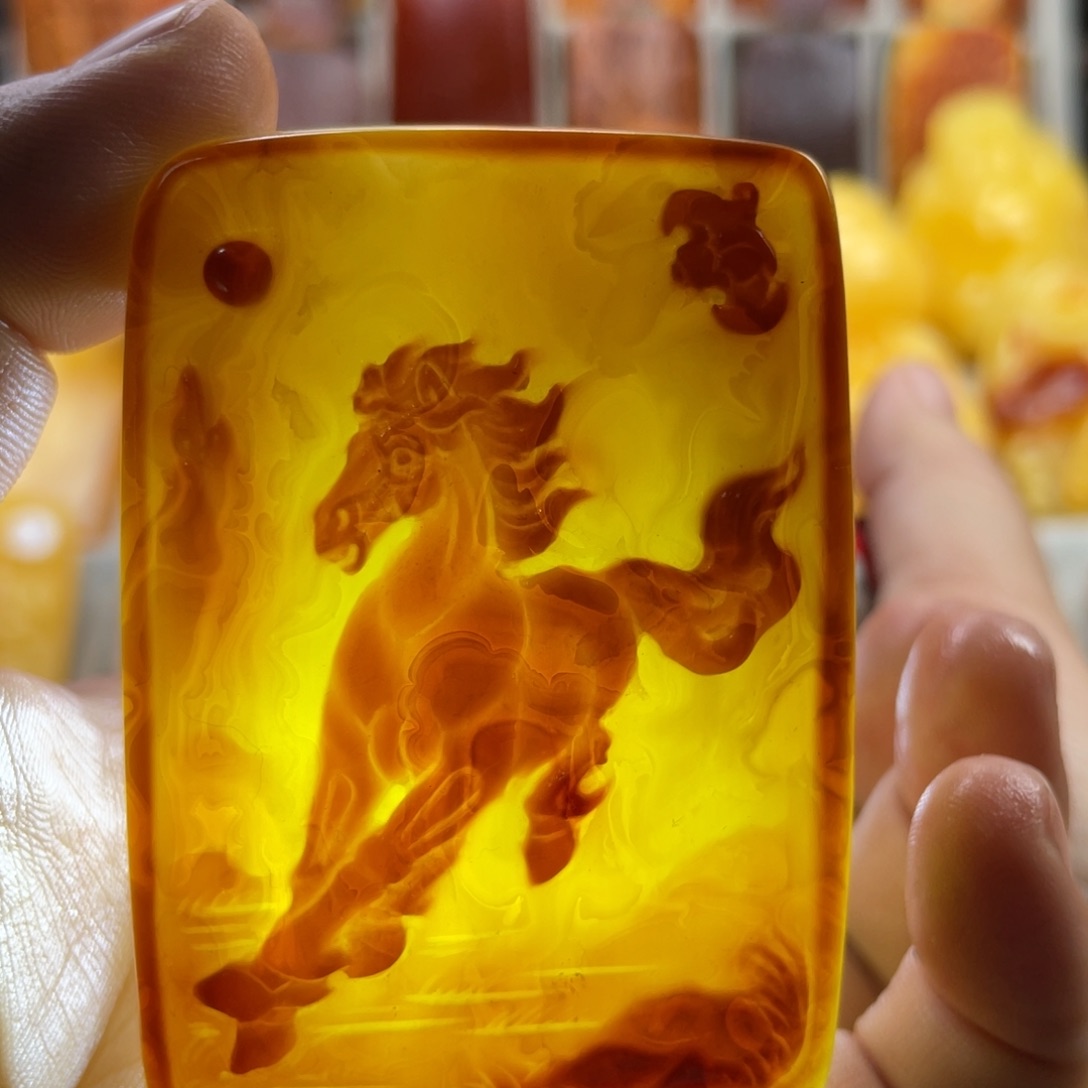 定制琥珀未镶嵌定制款天然琥珀蜜蜡