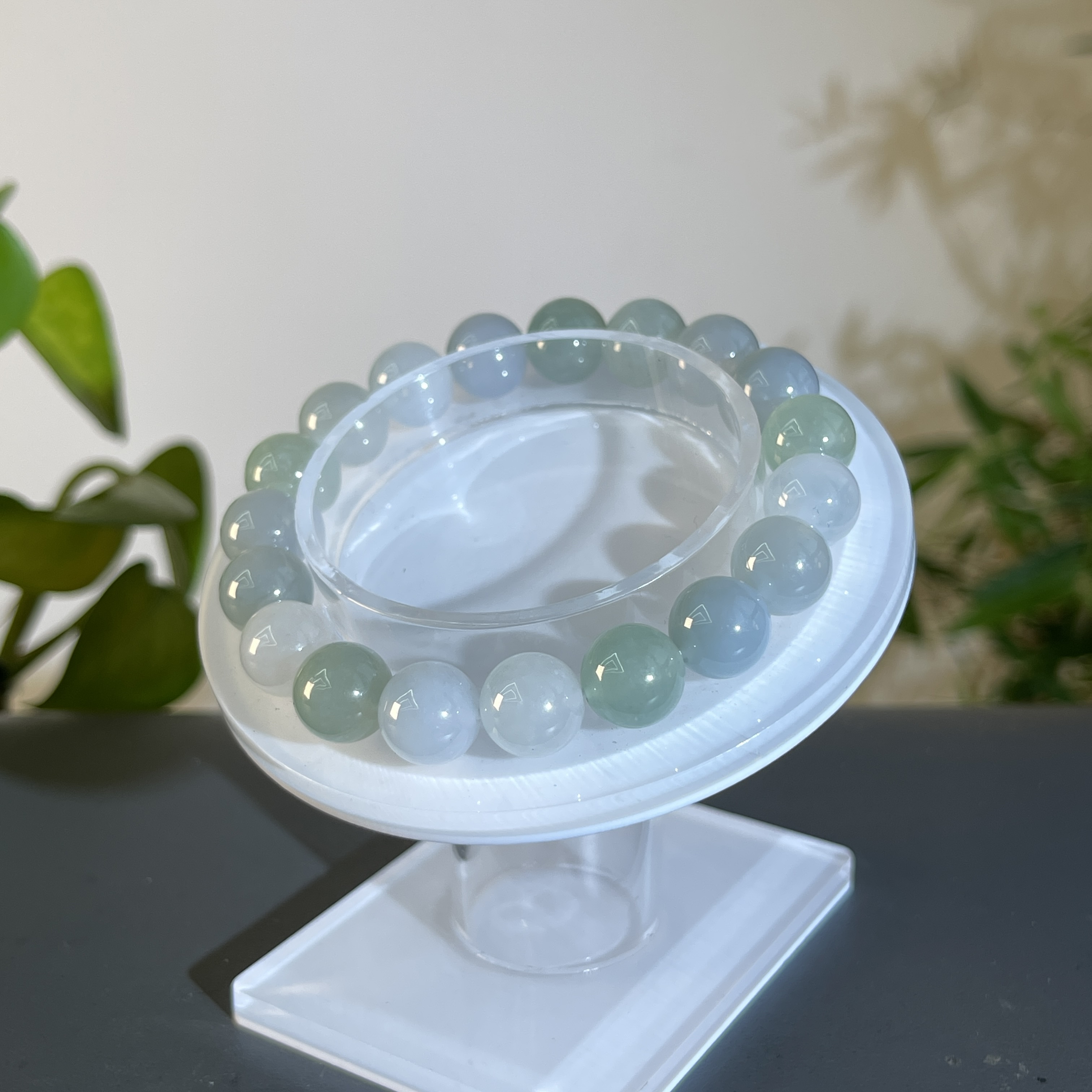 JTA27-106 天然缅甸A货翡翠  翡翠手串