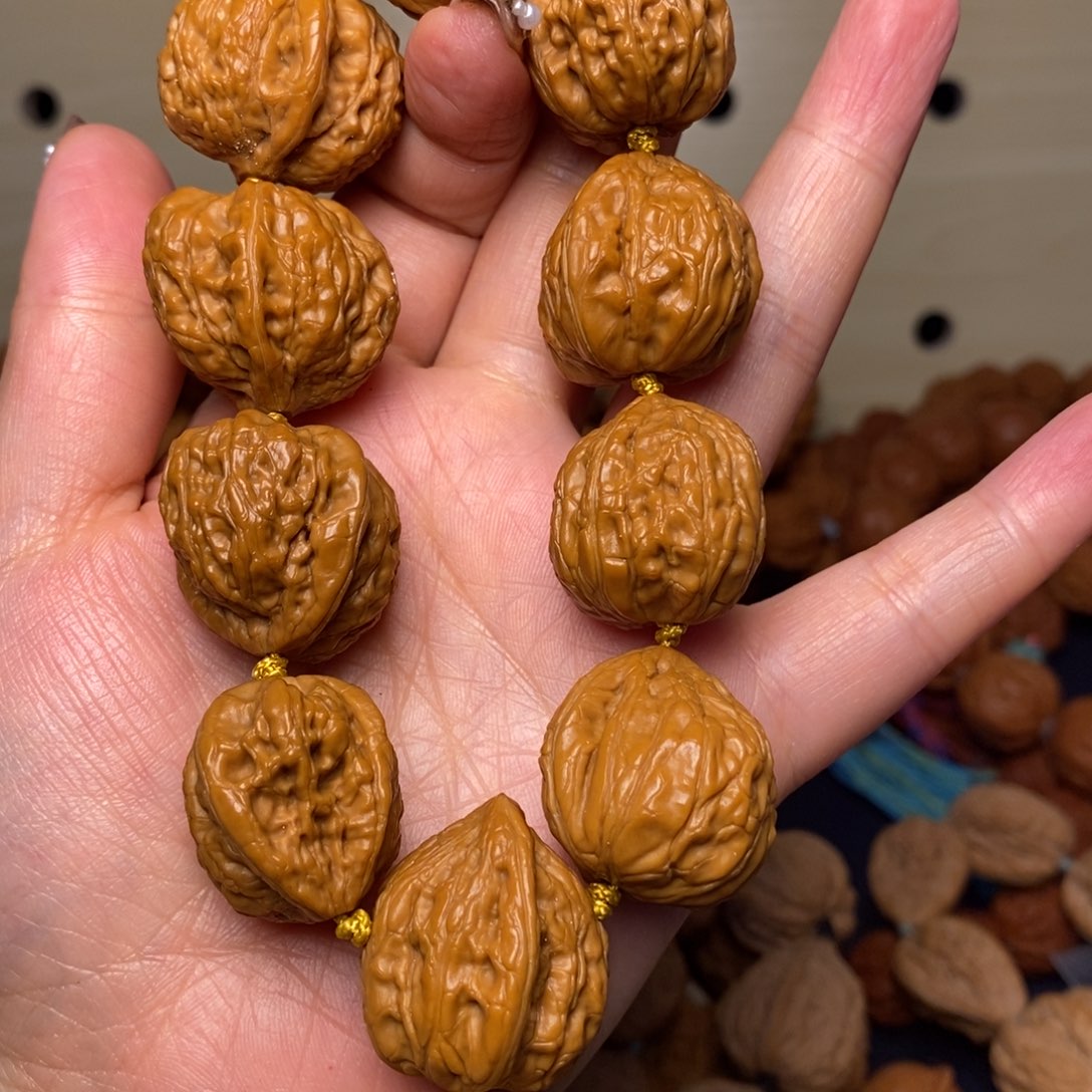 文玩核桃手串硬*野麻手持