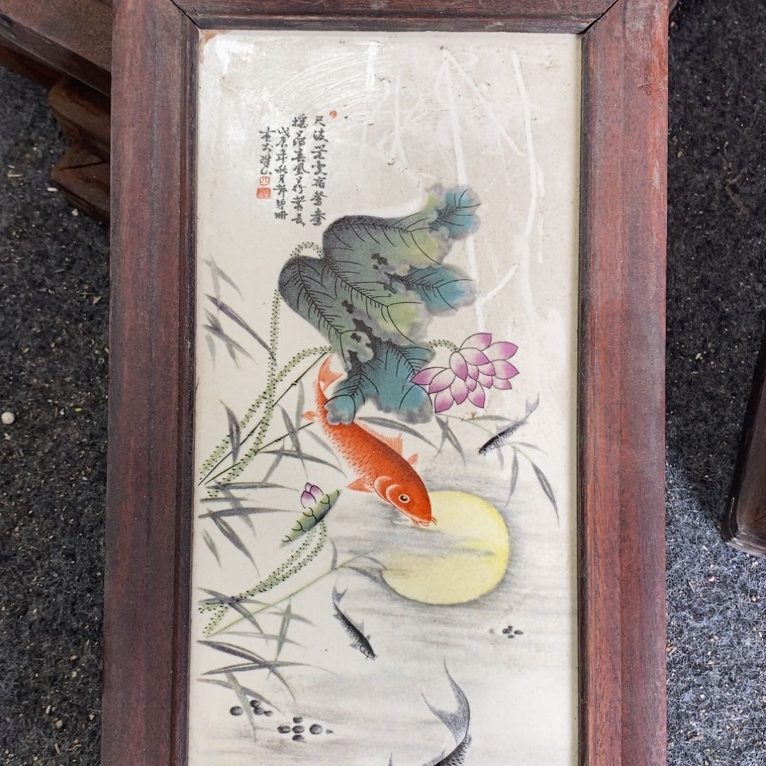瓷片30*16 景德镇瓷板画柴窑烧制