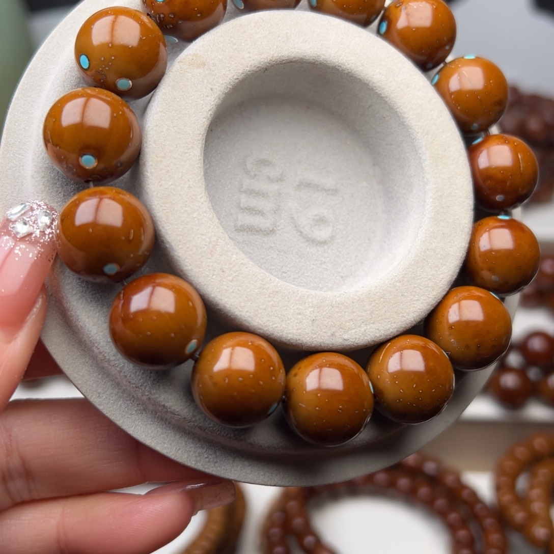 紫金鼠手串18光珠镶嵌手串