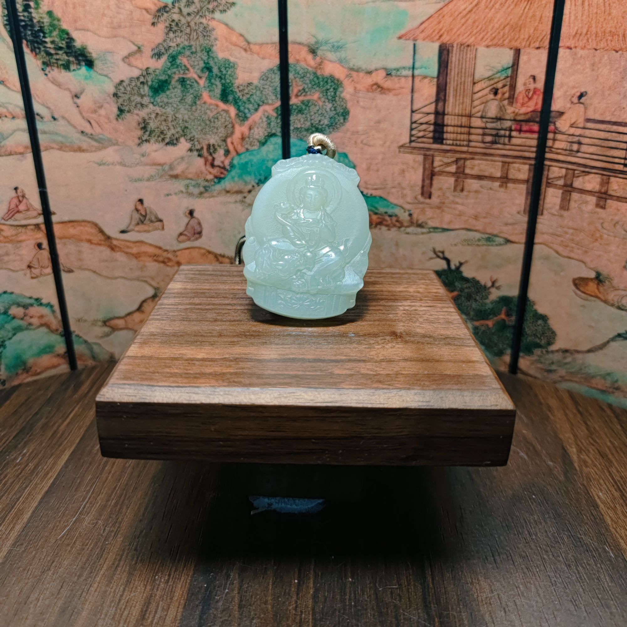 B和田玉文殊吊坠（兔）0616