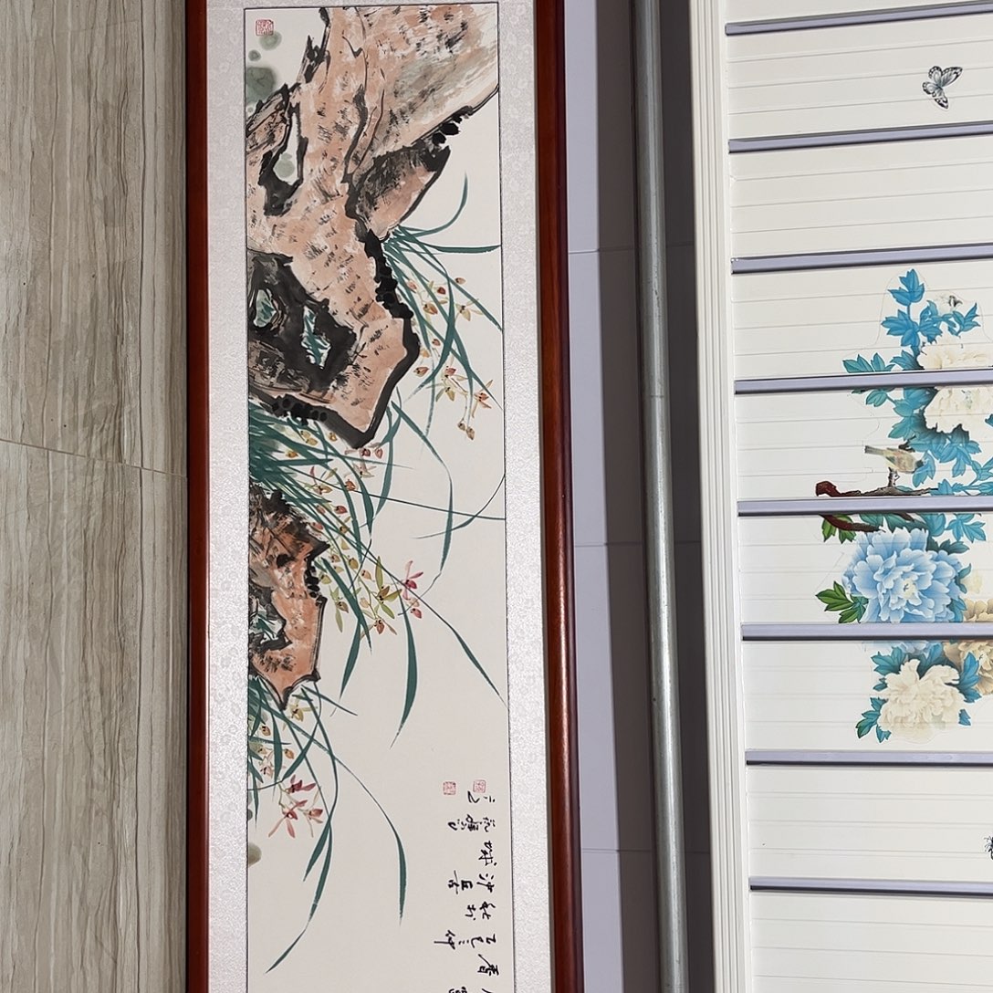 国画书画作品带框163×48