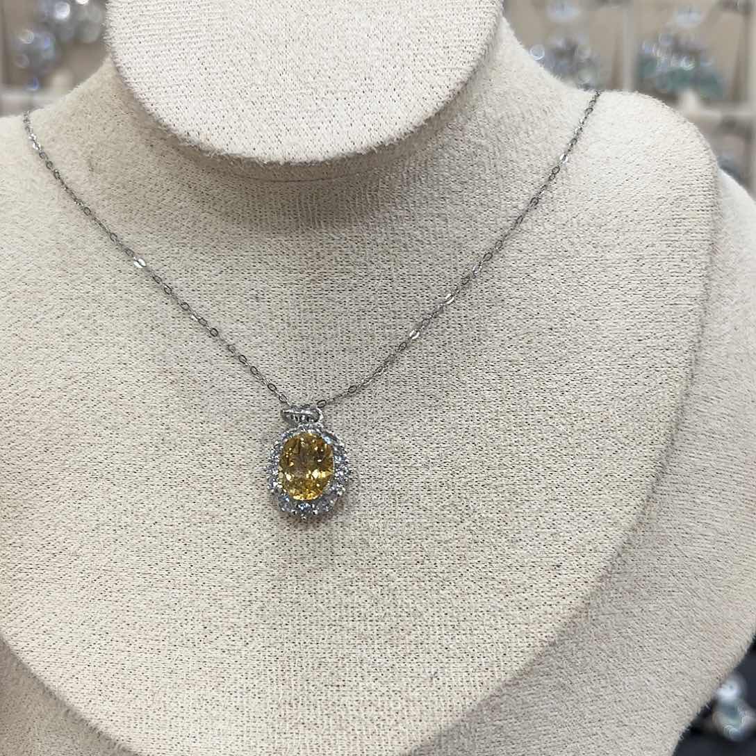 O***゛吊坠(赠链)黄晶银S925镶嵌