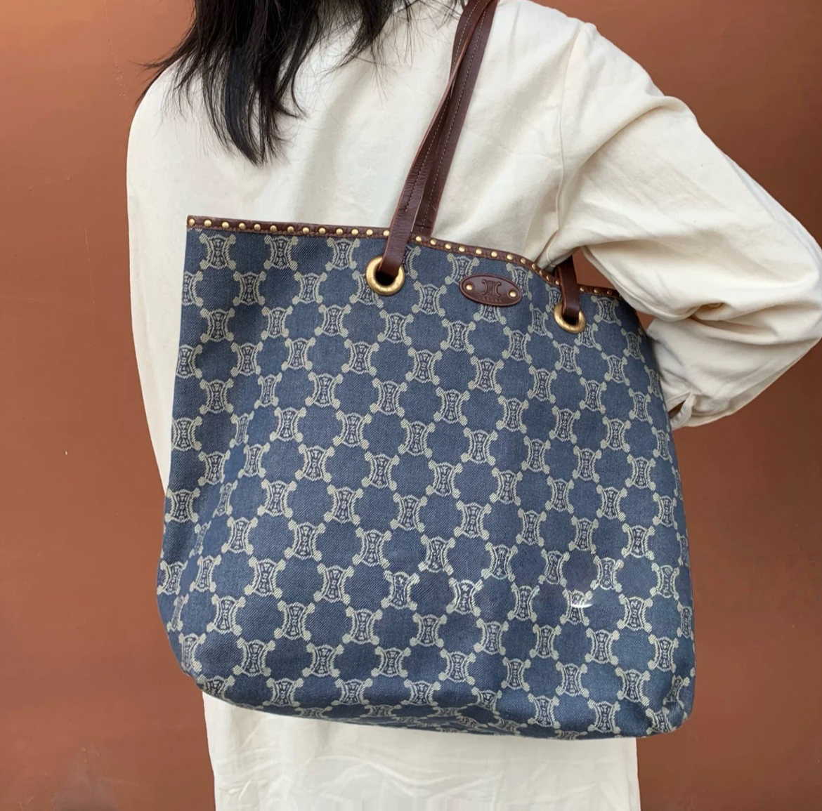 95新 Celine/思琳 Celine单宁牛仔托特