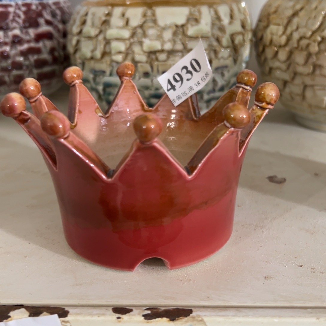 红陶口10高8 景德镇手工花盆