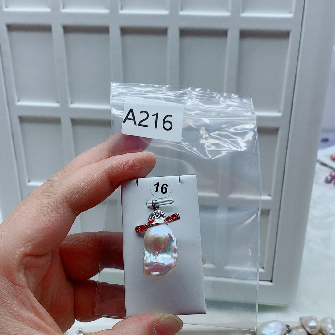 合金淡水珍珠吊坠(不含链)