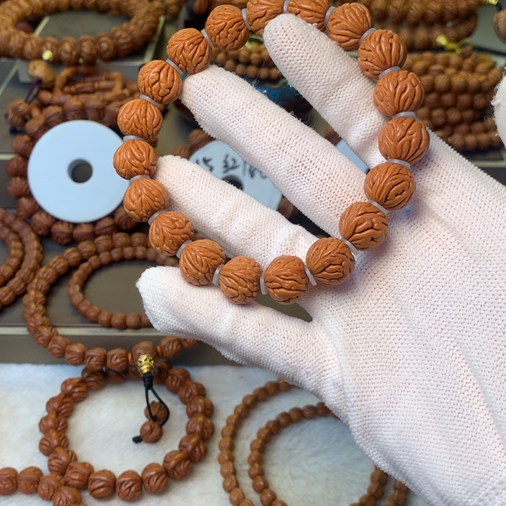 桃核手串秦岭龙纹