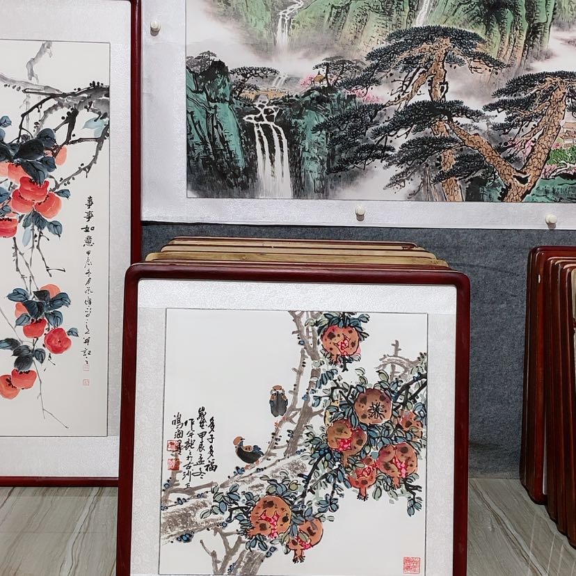 【闪购商品】国画书画作品带框65×65厘米
