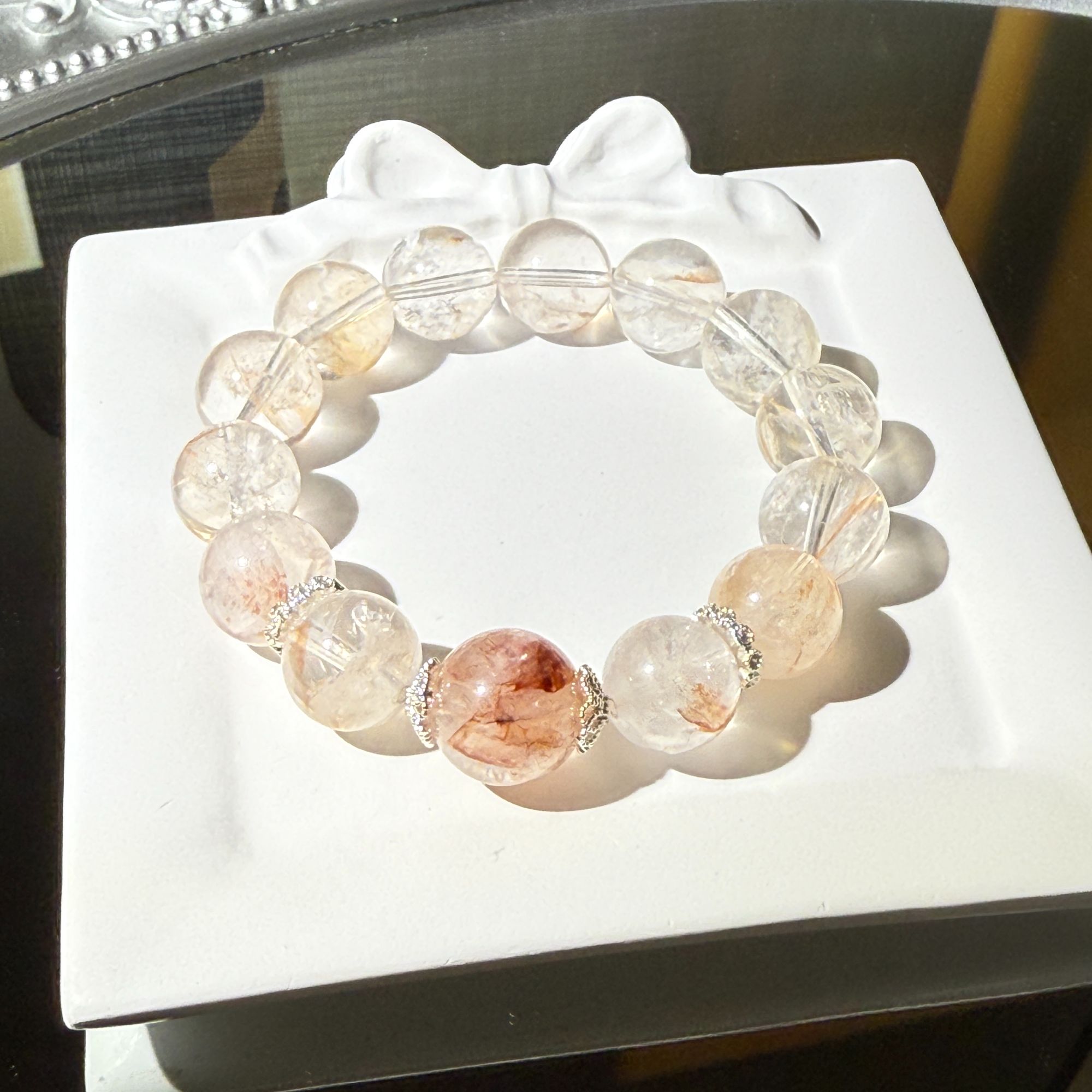 【小锦鲤】原创设计天然水晶胶花水晶天然水晶手串手串