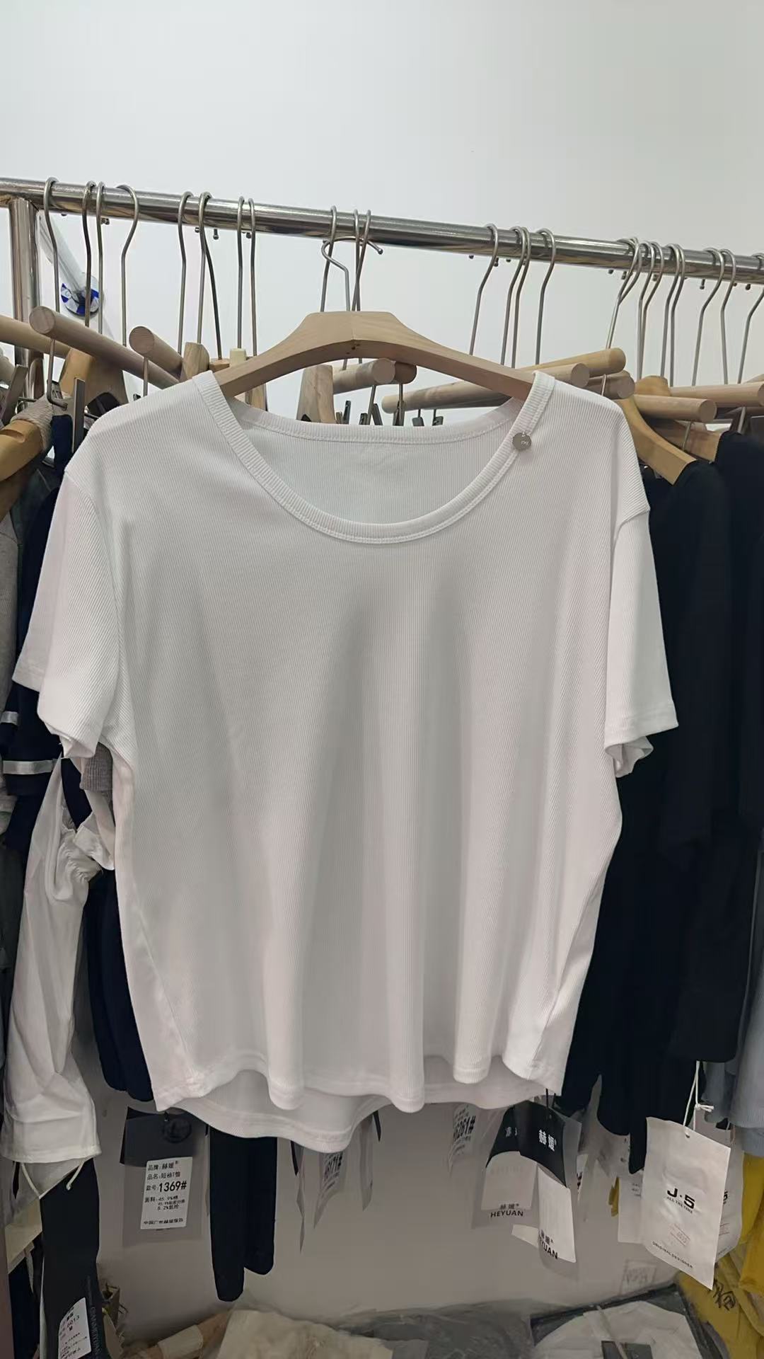 常规款常规宽松型速干修身型T恤百搭露肩ins风muji风