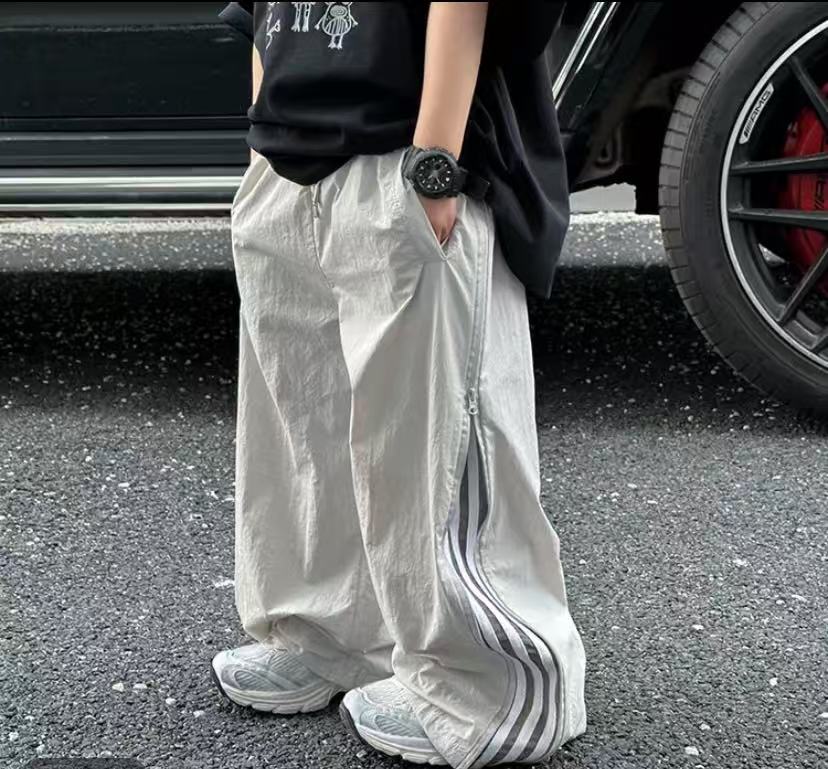 吾2025【Y】3月28日 儿童男童女童水泥灰色百搭拉链工装裤5186-