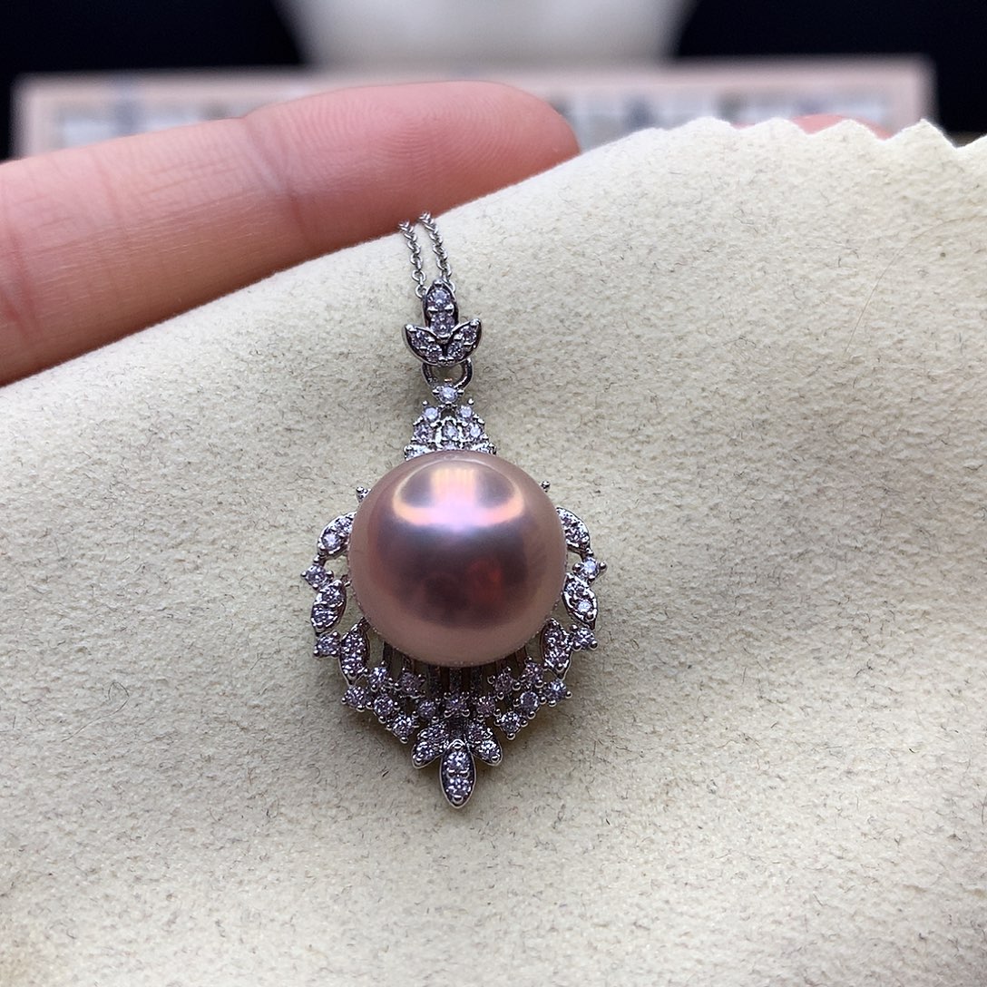 颈饰合金淡水珍珠