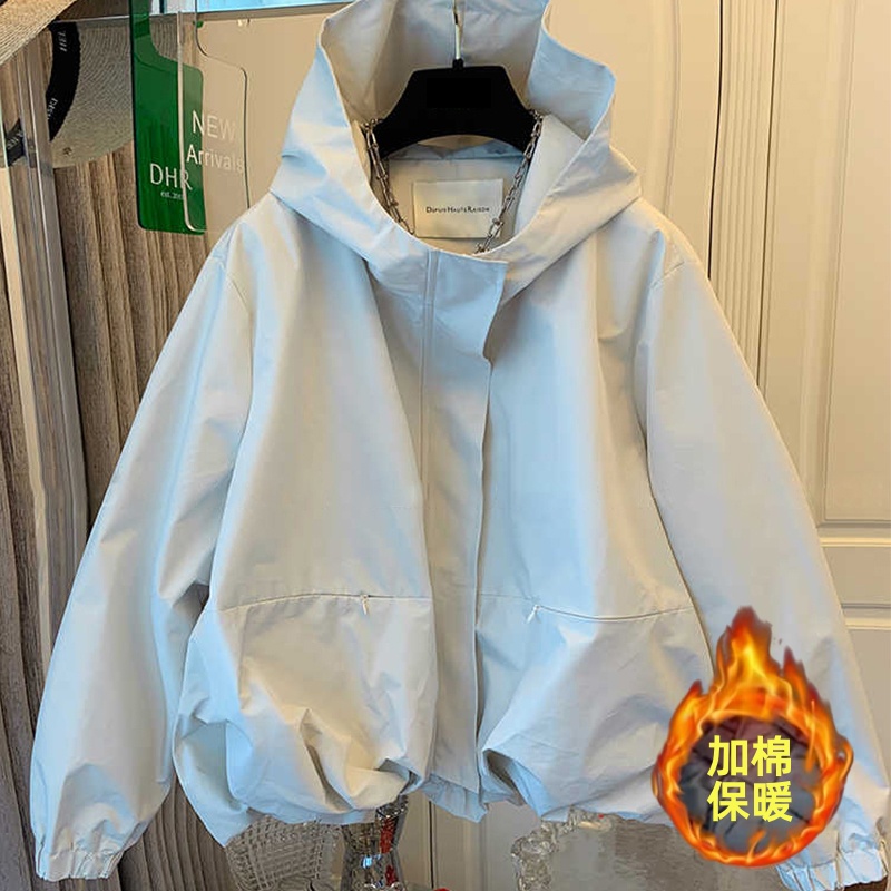 2025秋冬季新款棉衣女百搭夹棉加厚短外套宽松夹克休闲户外冲锋衣