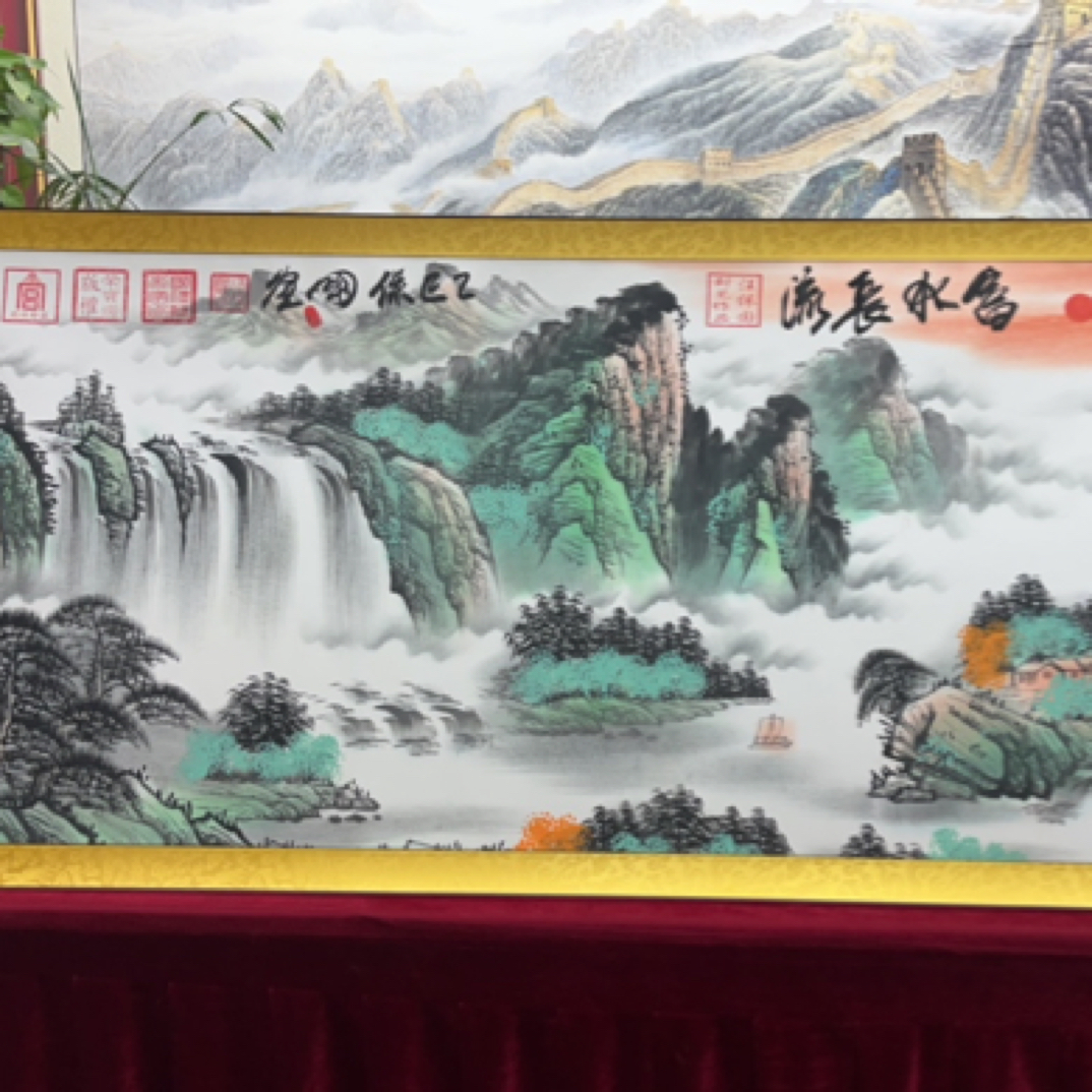 富水长流山水画-汪保国-精品国画