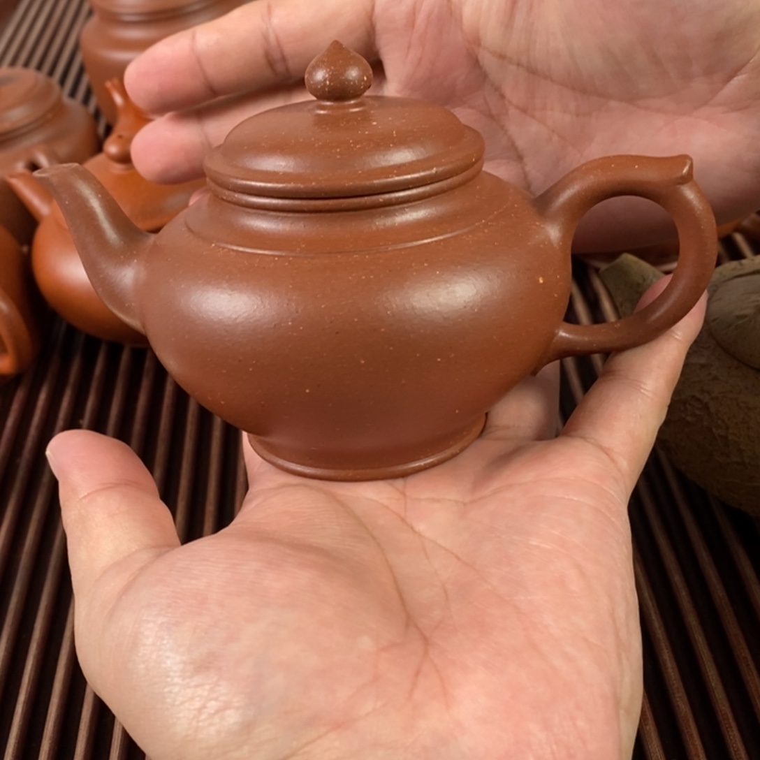 与***姓茶壶紫砂全手工笑樱壶250cc紫泥
