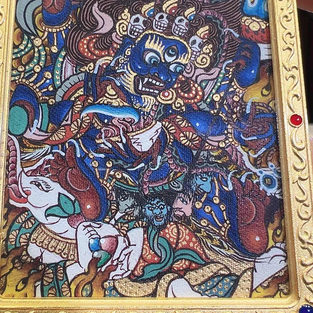 吊坠手绘唐卡大黑天